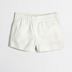 J. Crew white boardwalk pull-on shorts!
